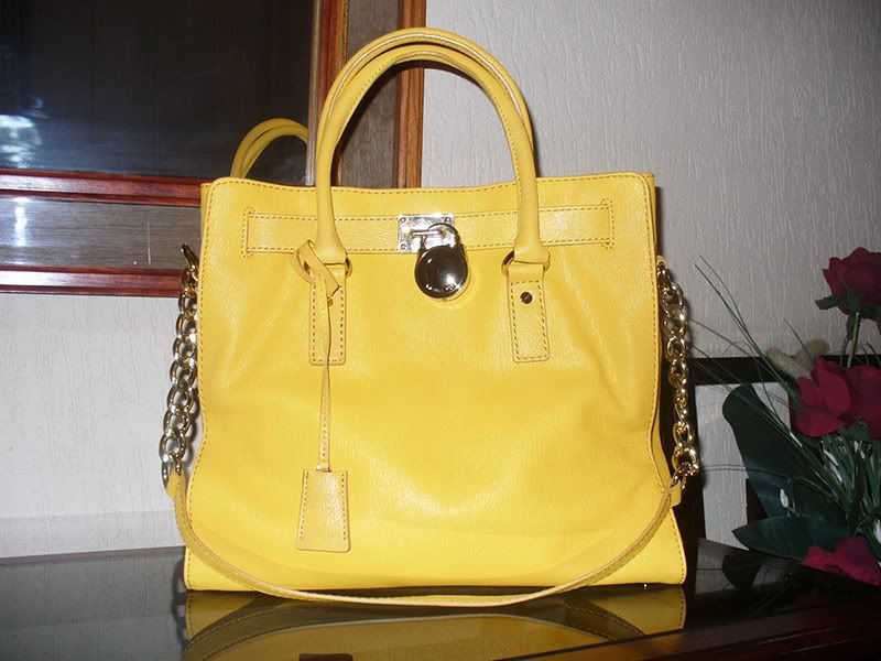 yellow mk purse