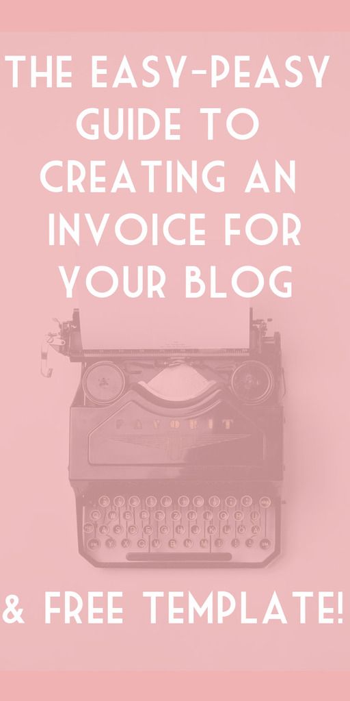 Creating an invoice for blog work