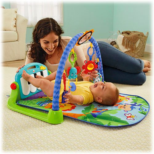 Gimnasio piano para bebes Fisher Price rosado azul nuevo importado original sonido luces