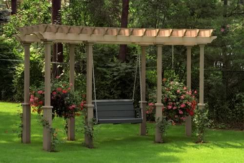 Dafer Access Grape Arbor With Swing Plans