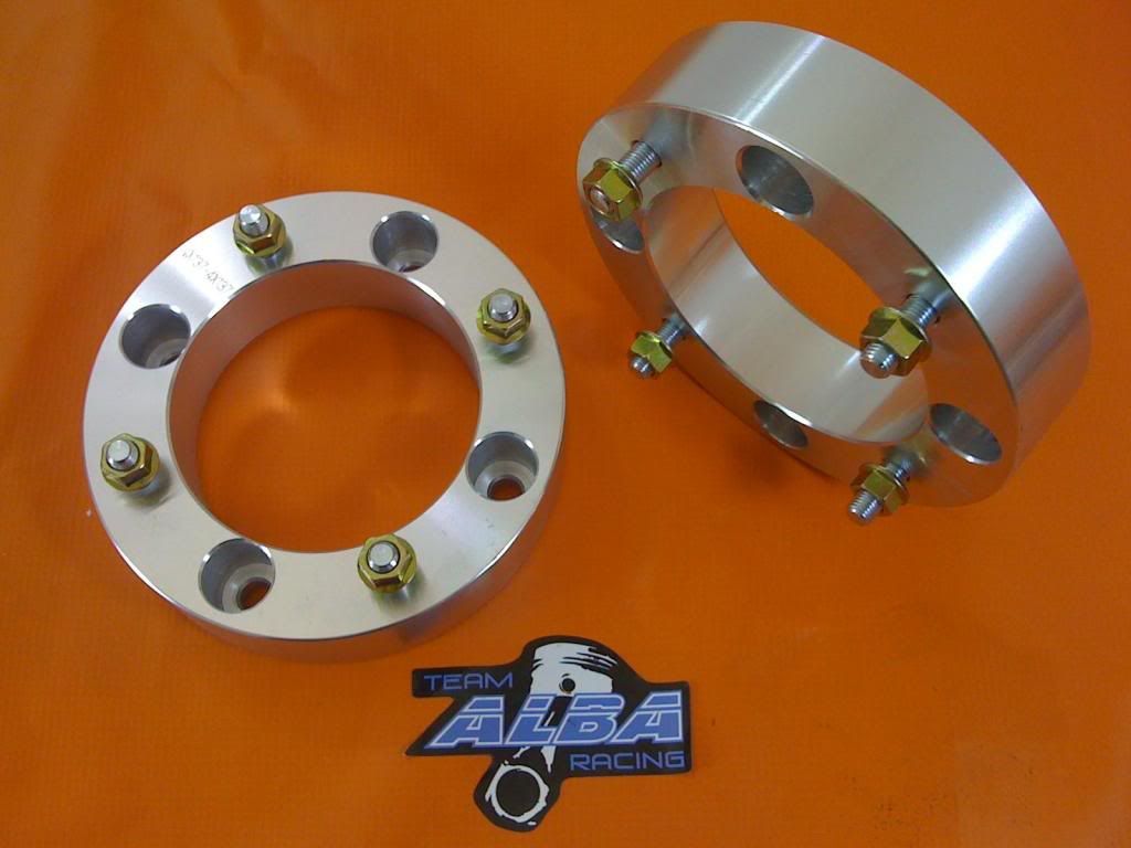 Yamaha YFZ 450 1.5" Wheel Spacers Front Pair add 3" width Alba Racing 4