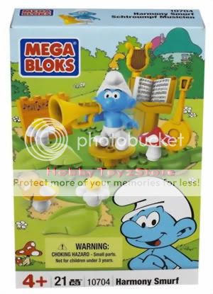 Mega Blocks Smurf Building Blocks Playset Harmony Smurf