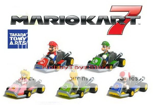 Takara Tomy A R T s Mario Kart 7 Pull Back Car Capsule Toy Full Set of