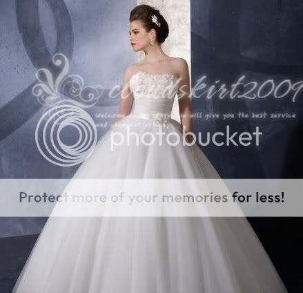 Charming Pretty White/ivory Wedding Dress Bride Prom Ball Gown  