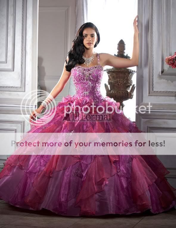   Quinceanera Masquerade Party Dress Prom Ball Gown Size Custom  