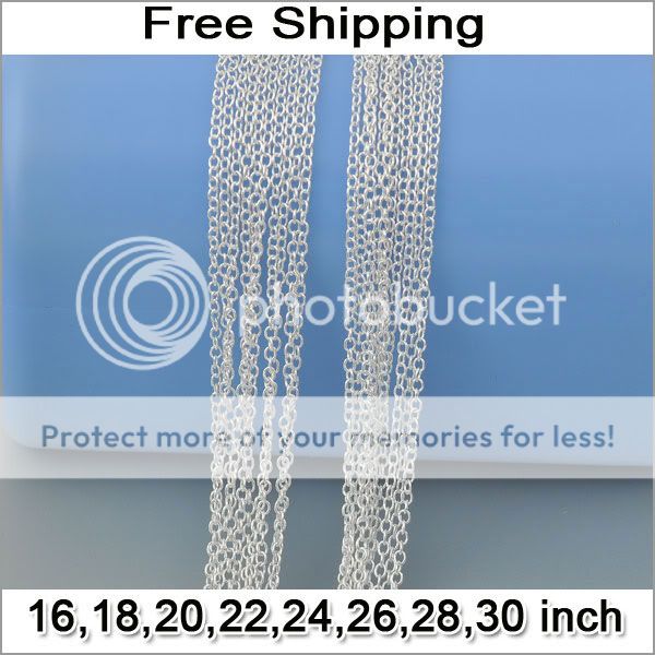 10X Wholesale Fashion jewelry 60% Silver Rolo Chain Necklaces 16 To 