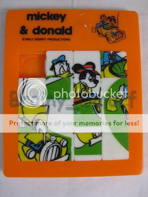 MICKEY MOUSE & DONALD DUCK VINTAGE SLIDER GAME PUZZLE  