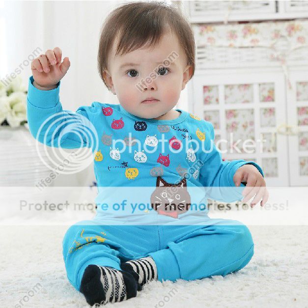 Baby Kid Toddler Boy Girl T Shirt Long Top Pants Outfit Outwear Suit Set Clothes