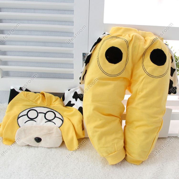Baby Kid Toddler Boy Girl Animal Dog Suit Outfit Outwear Hooded Coat Clothes Set