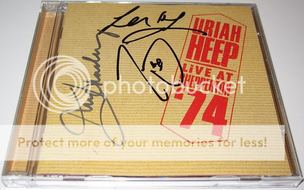 Live at Shepperton 74 Mick Box Ken Hensley Lee Kerslake Signed